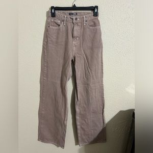 Women’s Fashion Nova Carpenter style brown jeans size 3